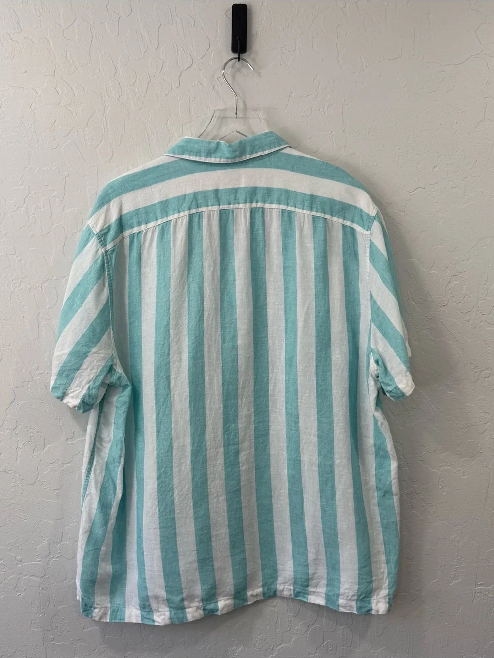 J. Crew Short Sleeve Camp Collar 100% Irish Linen Size XL